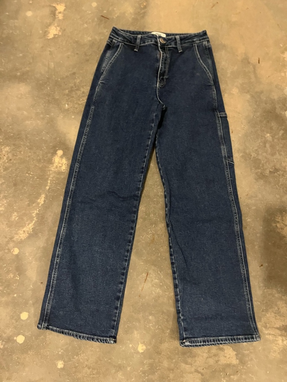 Women’s Dark Blue Wide-Leg High Rise Trouser Jeans - Classic Denim